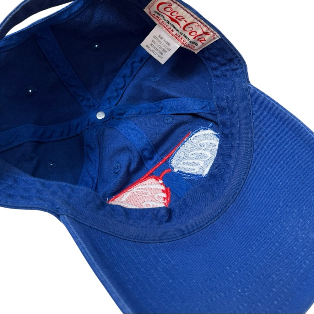American Needle Vintage Coca Cola Sunglasses Strapback Hat Blue Y2K Coke Rare - Picture 4 of 7